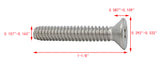 10 24*1 1/8 100PK Machine Screws English Flat Head Philips Drive Cross Stain