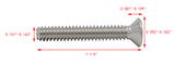 10 24*1 1/4 100PK Machine Screws English Flat Head Philips Drive Cross Stain