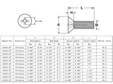 10 24*1 1/4 100PK Machine Screws English Flat Head Philips Drive Cross Stain