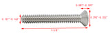 10 24*1 3/8 100PK Machine Screws English Flat Head Philips Drive Cross Stain