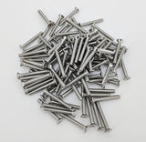 10 24*1 3/8 100PK Machine Screws English Flat Head Philips Drive Cross Stain