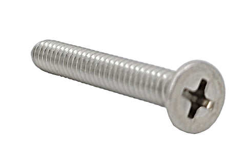 10 24*1 3/8 100PK Machine Screws English Flat Head Philips Drive Cross Stain