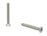10 24*1 1/2 100PK Machine Screws English Flat Head Philips Drive Cross Stain