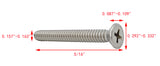 10 24*1 1/2 100PK Machine Screws English Flat Head Philips Drive Cross Stain