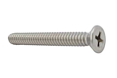 10 24*1 1/2 100PK Machine Screws English Flat Head Philips Drive Cross Stain