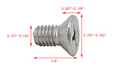10 32*3/8 100PK Machine Screws English Flat Head Philips Drive Cross Stainle
