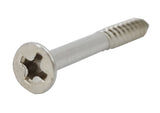 FixtureDisplays® #6 1 1/4" Wood Screw 100PCS Stainless Steel Counter Sunk Head Self Tapping Wood Screws 317959