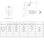 FixtureDisplays® #6 1 1/2" Wood Screw 100PCS Stainless Steel Counter Sunk Head Self Tapping Wood Screws 317960