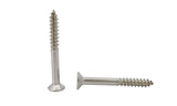 FixtureDisplays® #7 1 1/4" Wood Screw 100PCS Stainless Steel Counter Sunk Head Self Tapping Wood Screws 318065
