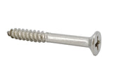 FixtureDisplays® #7 1 1/4" Wood Screw 100PCS Stainless Steel Counter Sunk Head Self Tapping Wood Screws 318065
