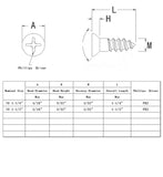 FixtureDisplays® #7 1 1/4" Wood Screw 100PCS Stainless Steel Counter Sunk Head Self Tapping Wood Screws 318065