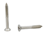 FixtureDisplays® #8 1 1/4" Wood Screw 100PCS Stainless Steel Counter Sunk Head Self Tapping Wood Screws 318171