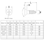 FixtureDisplays® #8 1 1/4" Wood Screw 100PCS Stainless Steel Counter Sunk Head Self Tapping Wood Screws 318171