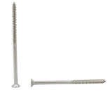 FixtureDisplays® #8 3" Wood Screw 100PCS Stainless Steel Counter Sunk Head Self Tapping Wood Screws 318176