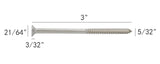 FixtureDisplays® #8 3" Wood Screw 100PCS Stainless Steel Counter Sunk Head Self Tapping Wood Screws 318176
