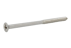 FixtureDisplays® #8 3" Wood Screw 100PCS Stainless Steel Counter Sunk Head Self Tapping Wood Screws 318176