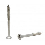 FixtureDisplays® #10 2" Wood Screw 100PCS Stainless Steel Counter Sunk Head Self Tapping Wood Screws 318388