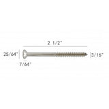 FixtureDisplays® #10 2 1/4" Wood Screw 100PCS Stainless Steel Counter Sunk Head Self Tapping Wood Screws 318389