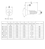 FixtureDisplays� #10 2 1/4" Wood Screw 100PCS Stainless Steel Counter Sunk Head Self Tapping Wood Screws 318389