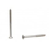 FixtureDisplays® #10 2 1/2" Wood Screw 100PCS Stainless Steel Counter Sunk Head Self Tapping Wood Screws 318390