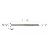 FixtureDisplays® #10 2 1/2" Wood Screw 100PCS Stainless Steel Counter Sunk Head Self Tapping Wood Screws 318390
