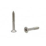 FixtureDisplays® #12 1 1/2" Wood Screw 100PCS Stainless Steel Counter Sunk Head Self Tapping Wood Screws 318495