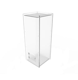 Donation Box, Clear Ghost Acrylic Floor Standing Charity Box 3488