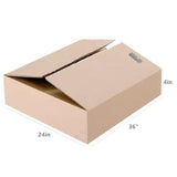 20 Pack 36X24X4" Shipping Boxes Singlewall B Flute Cardboard Box 32ECT 36X24X4-20PK