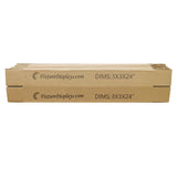 20PK 3X3X24"Printed Full Overlap Flaps Singlewall B Flute Cardboard Box Shipping 3X3X24-20PK