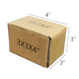20PK 3 X 3 X 4 Inchs Full-Wing Carton Corrugated Cardboard Small Packing Box 3x3x4-20PK