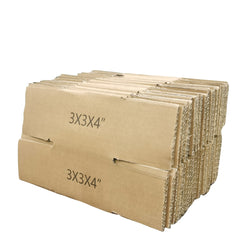 20PK 3 X 3 X 4 Inchs Full-Wing Carton Corrugated Cardboard Small Packing Box 3x3x4-20PK