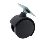 1.5 Inch Plastic Wheel Metal Top Plate 360 Degree Rotation Swivel Caster Black