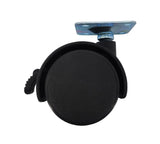 1.5 Inch Plastic Wheel Metal Top Plate 360 Degree Rotation Swivel Caster Black