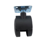1.5 Inch Plastic Wheel Metal Top Plate 360 Degree Rotation Swivel Caster Black