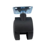 2 Inch Plastic Wheel Metal Top Plate 360 Degree Rotation Swivel Caster Black