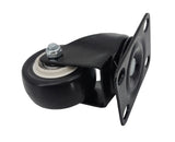 2 PU Furniture Castor Wheel Top Plate NonLocking Rotation Swivel 80lbs Capacity