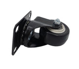 2 PU Furniture Castor Wheel Top Plate NonLocking Rotation Swivel 80lbs Capacity