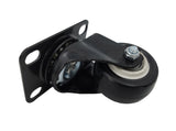 2 PU Furniture Castor Wheel Top Plate NonLocking Rotation Swivel 80lbs Capacity