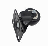 2 PU Furniture Castor Wheel Top Plate NonLocking Rotation Swivel 80lbs Capacity