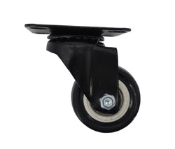 2 PU Furniture Castor Wheel Top Plate NonLocking Rotation Swivel 80lbs Capacity