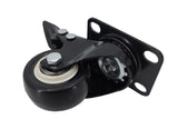 2 PU Furniture Castor Wheel Top Plate 360 Rotation Locking Swivel 80lbsCapacity 400350 4PK