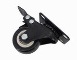 2 PU Furniture Castor Wheel Top Plate 360 Rotation Locking Swivel 80lbsCapacity 400350 4PK