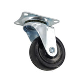2 PU Furniture Castor Wheel Top Plate Mount Non Locking Swivel 110lbsCapacity