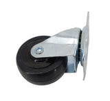 2 PU Furniture Castor Wheel Top Plate Mount Non Locking Swivel 110lbsCapacity