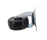 2 PU Furniture Castor Wheel Top Plate Mount Non Locking Swivel 110lbsCapacity