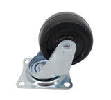 2 PU Furniture Castor Wheel Top Plate Mount Non Locking Swivel 110lbsCapacity