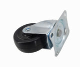 2 PU Furniture Castor Wheel Top Plate Mount Non Locking Swivel 110lbsCapacity