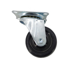 2 PU Furniture Castor Wheel Top Plate Mount Non Locking Swivel 110lbsCapacity