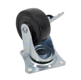 2 PU Furniture Castor Wheel Top Plate Mount Locking Swivel 110lbsCapacity