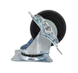 2 PU Furniture Castor Wheel Top Plate Mount Locking Swivel 110lbsCapacity